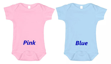 Personalized Baby Onesie Pink Blue Embroidered Letter B Bear Newborn One Piece Body Suit Baby Shower Gift Monogrammed with Your Baby's Name