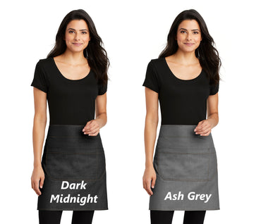 Personalized Half Bistro Apron, Embroidered Business Name, Custom, Waiter Waitress Server Apron, Restaurant Bar Apron, Monogrammed Gift