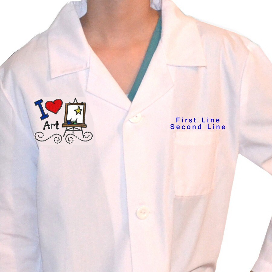 Kids Art Smock Coat Embroidered Personalized for little Artists, School Smock, Art Class Smock, School Smock Shirt, Student Gift