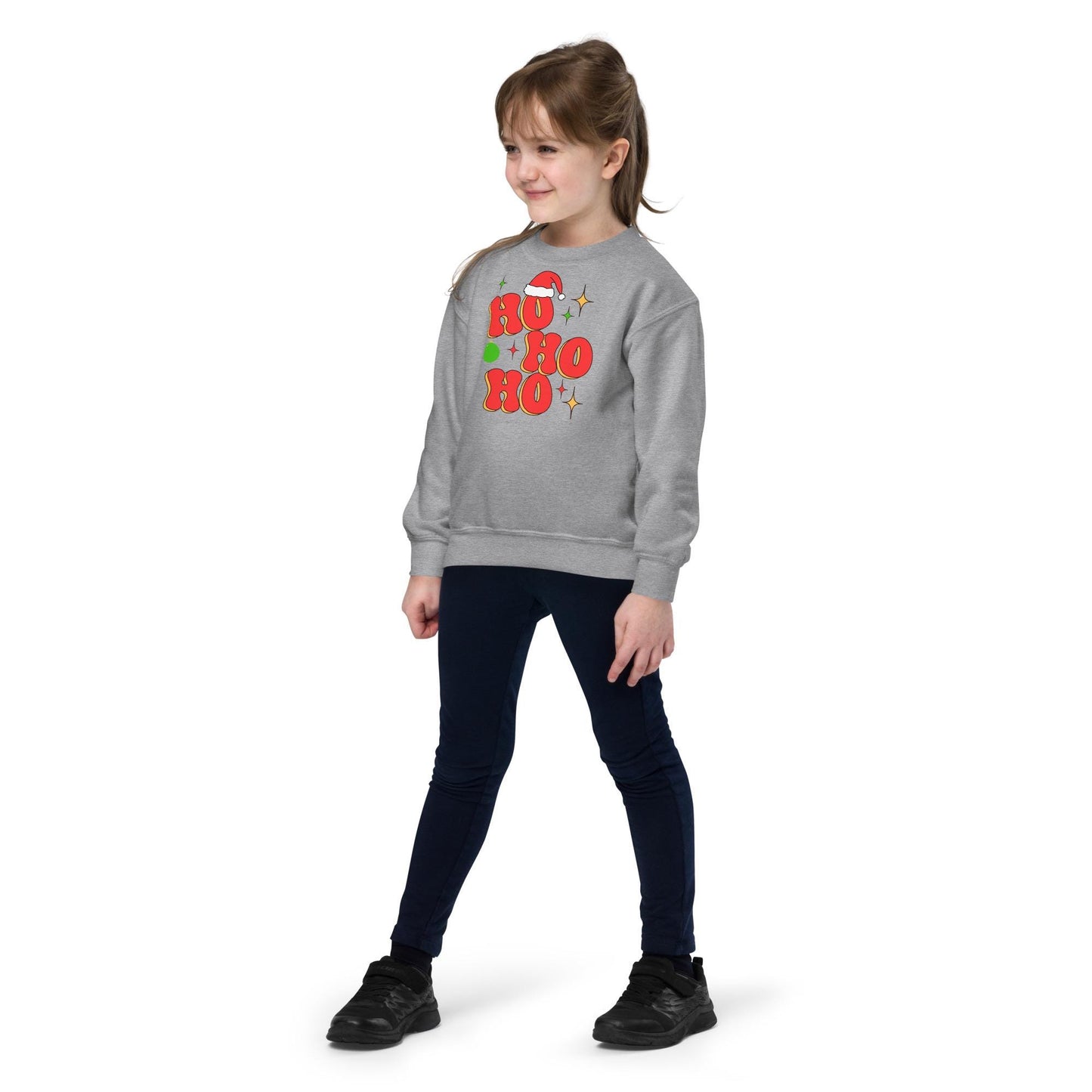 Kids Retro Christmas Sweatshirt, Ho Ho Ho Santa Sweater, Christmas Season Gifts, Christmas Gift Kids, Xmas Sweatshirt, Christmas Kids Gift