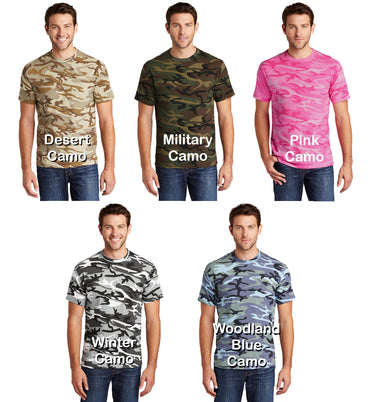 Mens Camo T Shirt, Camouflage Shirt with Name, Tactical Military T Shirt, Business Logo, Durable Custom Shirt, Dad Gift, Gift