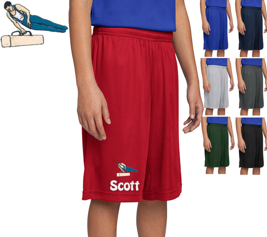 Personalized Kids Gymnastics Shorts, Embroidered Monogrammed Name, PE Shorts Uniform, School Shorts, Polyester, Custom Shorts, School Name