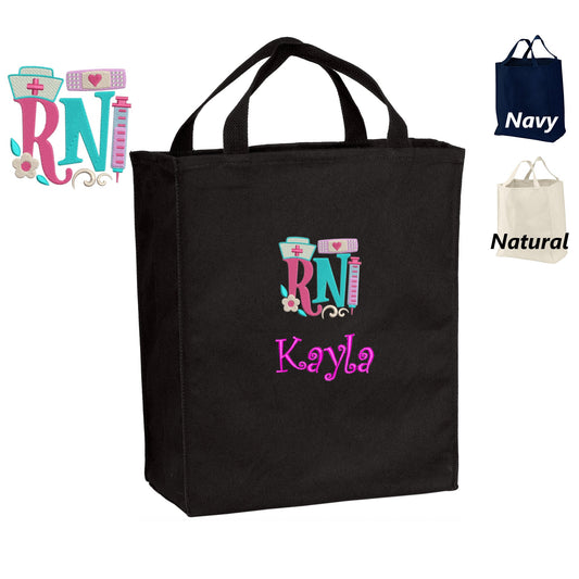 Personalized Kids Doctor Bag, RN Nurse Design, Embroidered Name, Child Dr. Bag, Medical Toy for Children, Pretend Doctor Gift, Tote