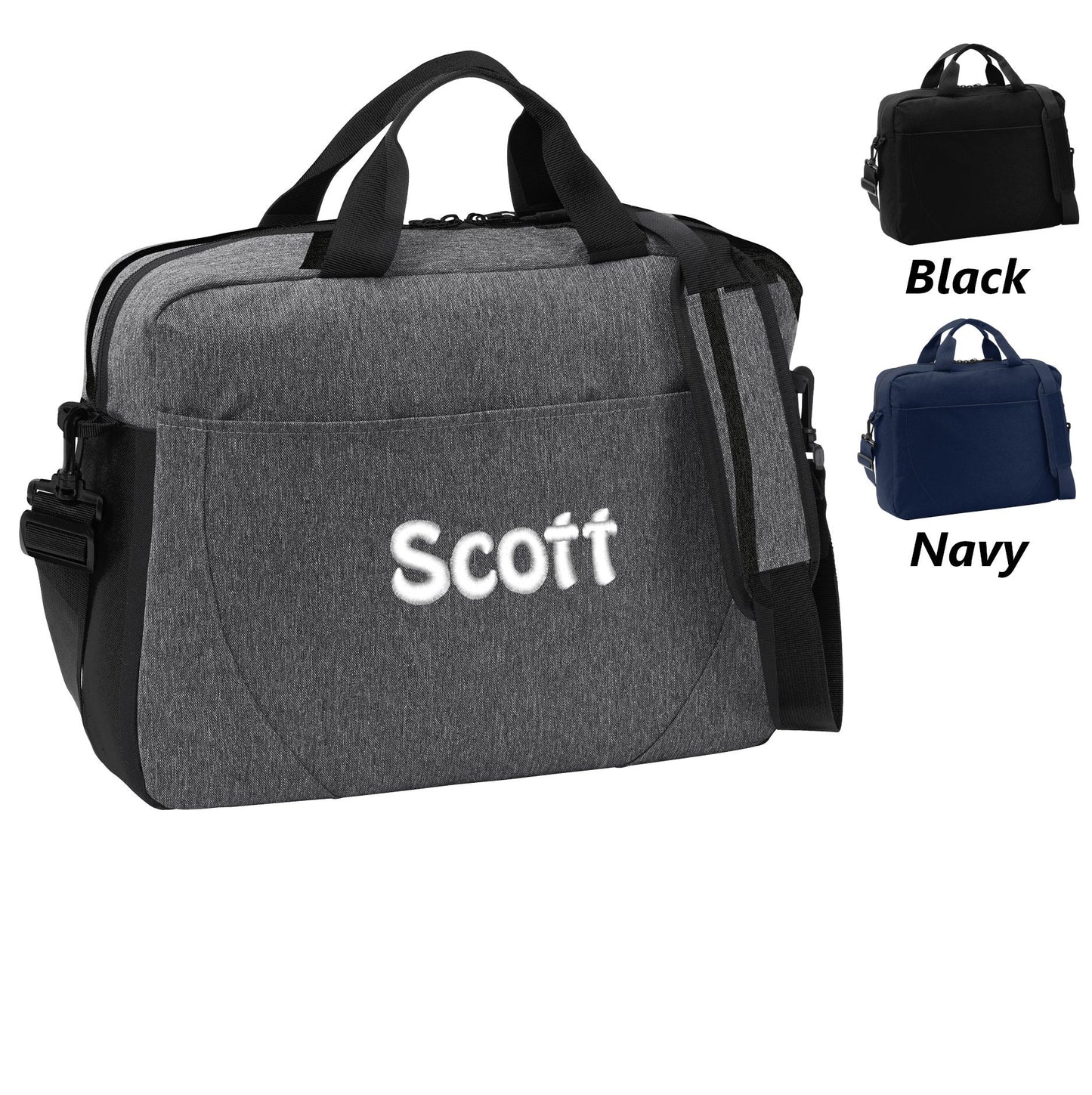 Personalized Briefcase Laptop Case, Embroidered with Your Name, Perfect Mom Dad Gift, Student Gift, School Gift, College Gift