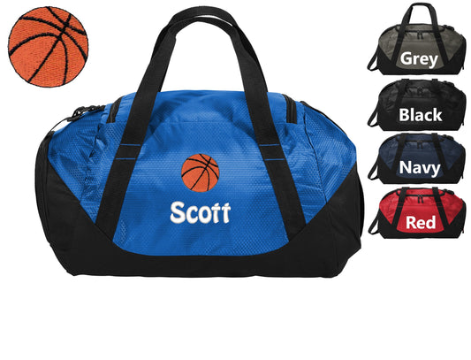 Personalized Sports Basketball Team Duffel Bag, Gym Bag, Weekend Bag, Groomsmen Gift, School PE, Husband Gift, Embroidered with Name