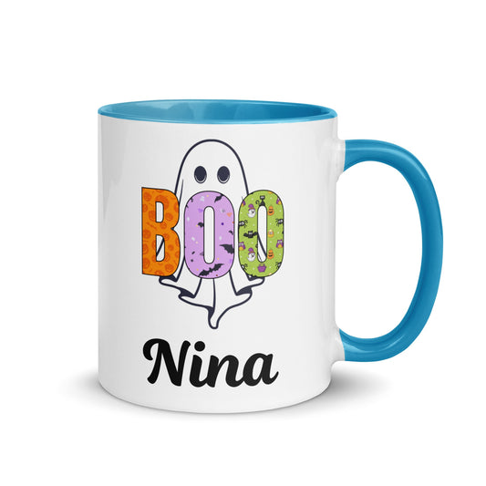 Boo Ghost Halloween Coffee Mug, Custom Halloween Mug, Halloween Mug, Halloween Gift, Gift For Her, Monogrammed Halloween Cup,Ghost Cup