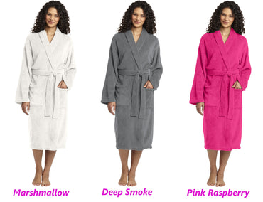 Four Monogrammed Robes Plush Microfleece Embroidered Bulk Order with Your Initials, Bridesmaid Robe Gift