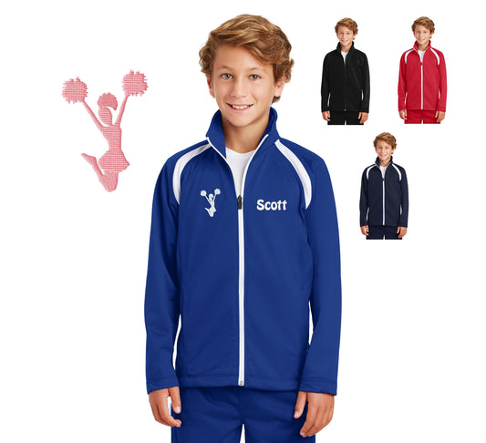 Personalized Kids Cheerleader Jacket, Kids Sports Jacket, Kids Team Jacket, Polyester Zipper Jacket, Embroidered Name, Kids Gift Monogrammed