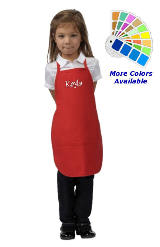 Personalized Toddler Apron Embroidered with Your Text, Name or Monogram