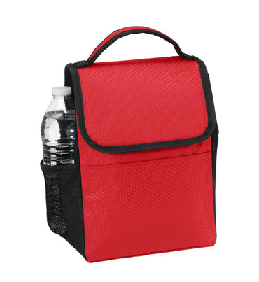 Monogrammed Lunch Bag Box Cooler, with Honeycomb Polyester Fabric, Insulated Embroidered School Work Sports Custom Initials