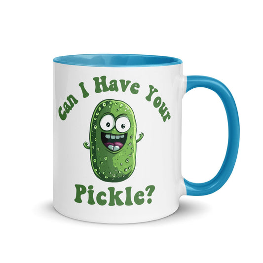 Funny Pickle Mug, Can I Have Your Pickle, Pickle Lover Gift, Green Pickle Cup, Crazy Pickle, Funny Gift