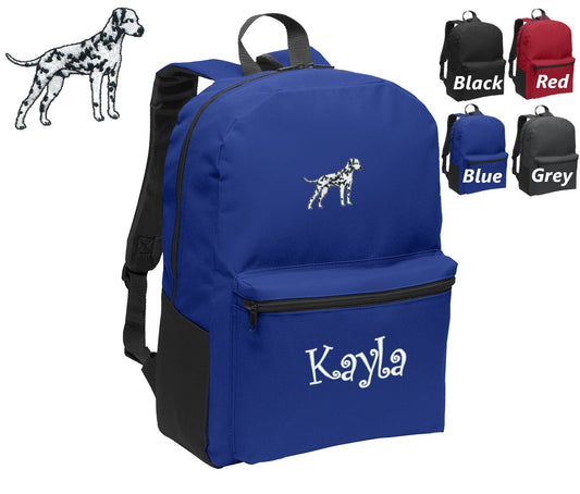 Personalized Kids Backpack Embroidered Dalmatian Dog Monogrammed with Name of Your Choice Perfect Kids School Gift