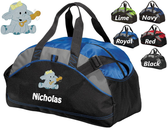 Personalized Diaper Bag for Dad, Athletic Diaper Bag, Embroidered Elephant, Bag, Infant Bag, Monogrammed Name, Shower Gift