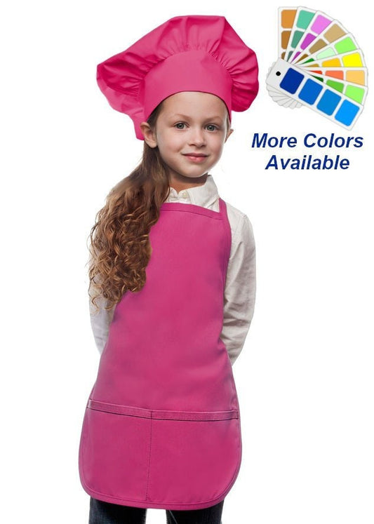 Kids Apron and Chef Hat for your Little Chef, Monogrammed, Cook Uniform, Chef Gift, Cooking Party, Art Party, School Aprons