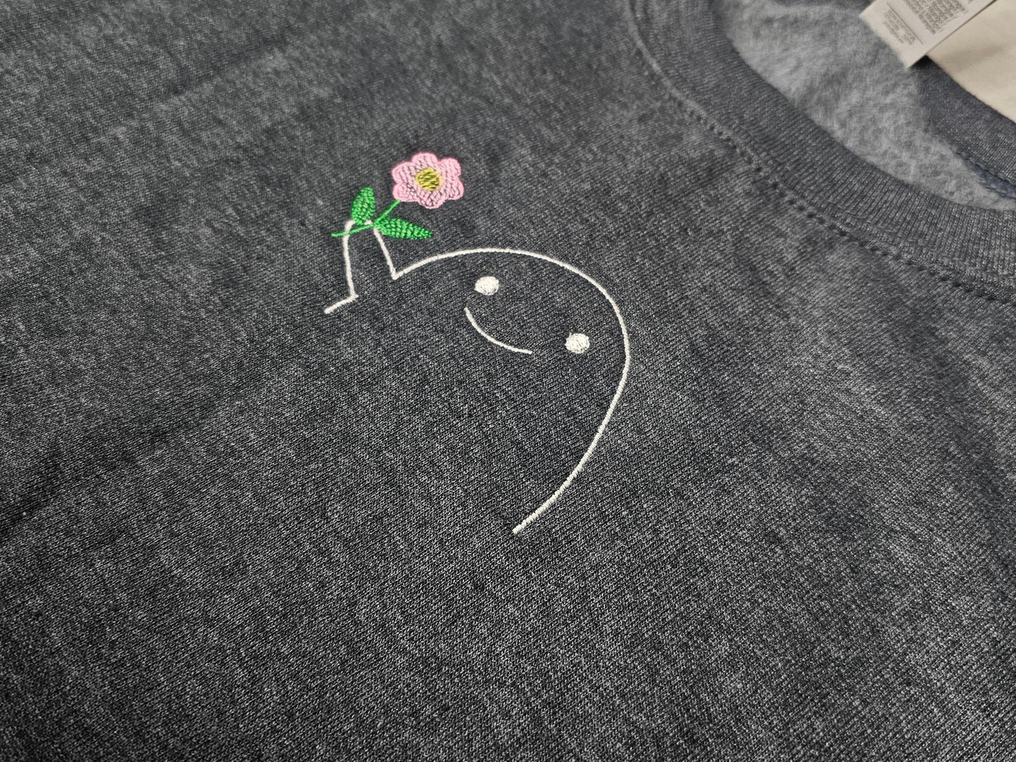 Embroidered Kindness Sweatshirt, Monogram Kindness Shirt, Smiling Face with Flower, Inspirational Shirt, Motivational Shirt, Be Kind Sweater