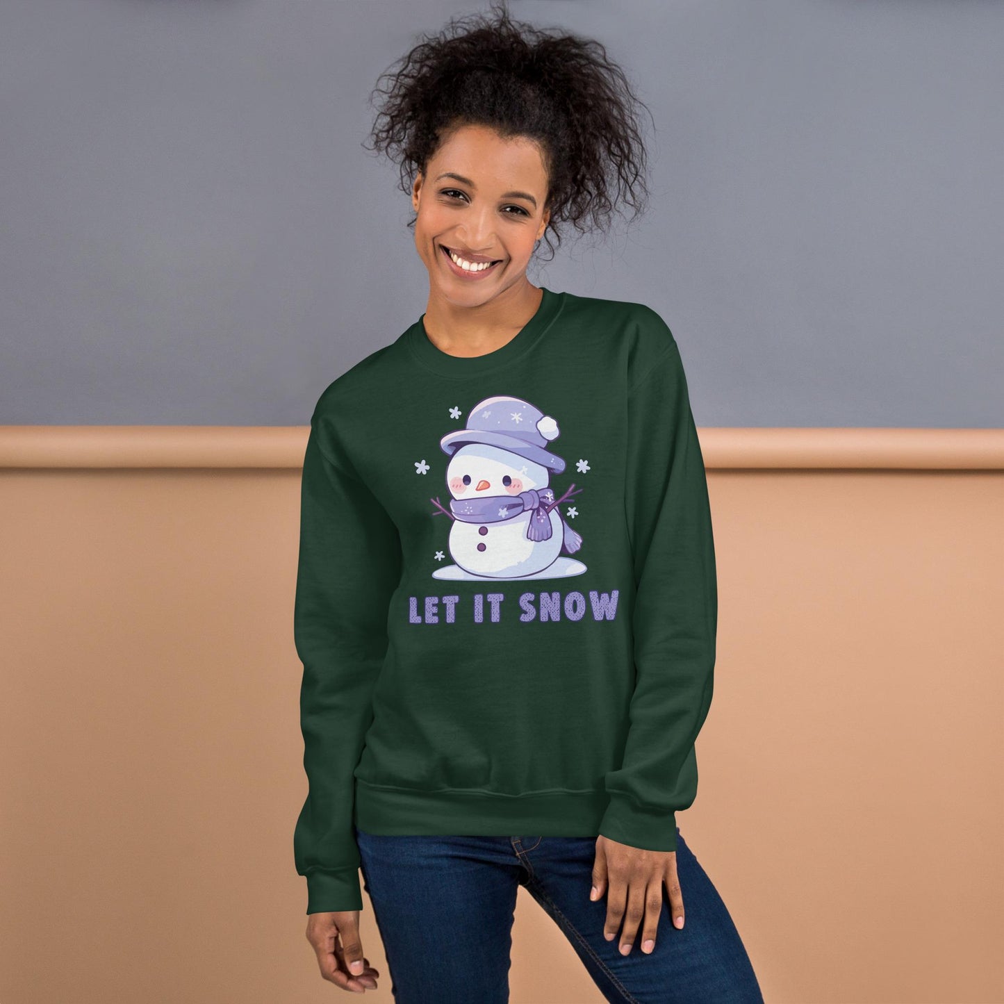 Christmas Snowman Sweatshirt, Let it Snow Xmas Sweater, Christmas Season Gifts, Christmas Gift, Xmas Sweatshirt, Christmas Mom Gift