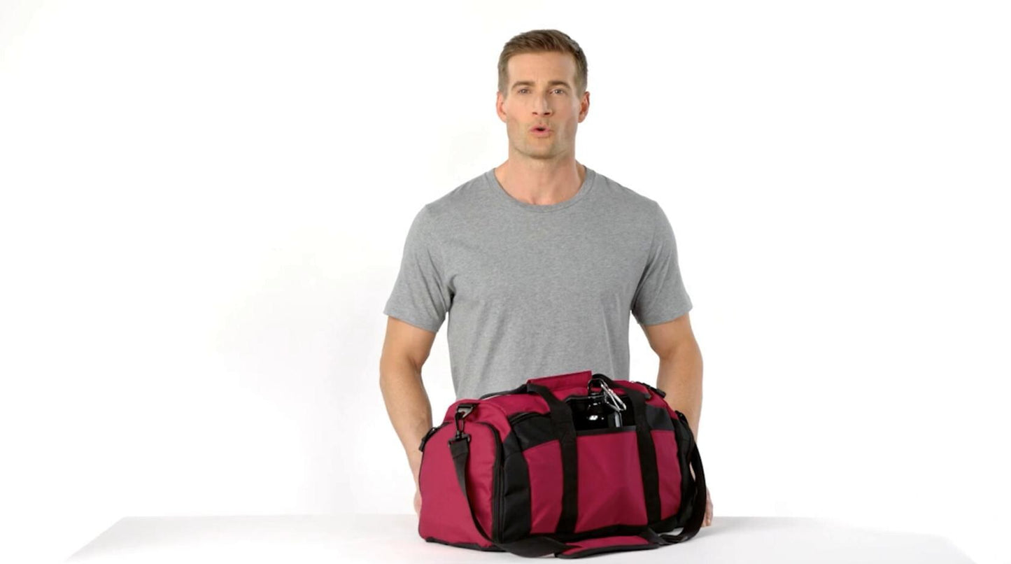 Personalized Gym Duffel Bag, Shoe Pocket, Student School PE, Quality Bag, Workout, Lined Sports Bag, College Athlete Gift, Embroidered Name