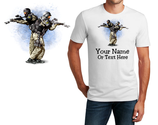 Personalized T-Shirt Police SWAT Design, Law Enforcement Shirt, Custom Shirt, Custom Name, Dad Gift, Police Gift, Unisex Womens Tee