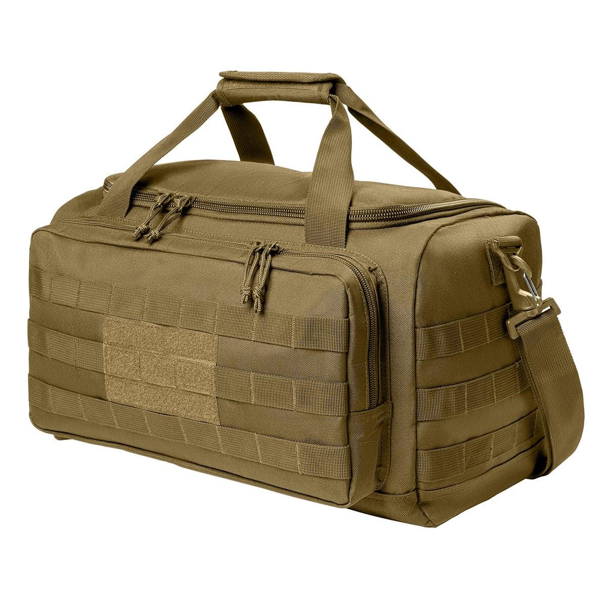 Personalized Tactical Duffel Bag, Range Bag, Loop Panel for Badges Patches, Military, Daisy Chain, Embroidered Monogrammed Custom Name