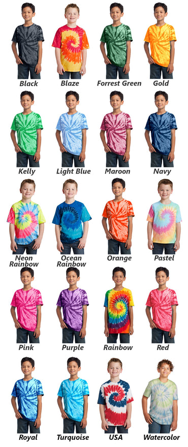 Kids Tie Dye Shirt, T-Shirt, Colorful , Tie-Dye, Rainbow, Cotton, Low Price, Inexpensive Tie Dye, Student Gift, School Gift
