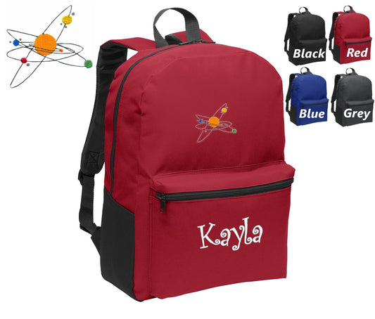 Personalized Kids Backpack Embroidered Solar System Monogrammed with Name of Your Choice Perfect Kids School Gift
