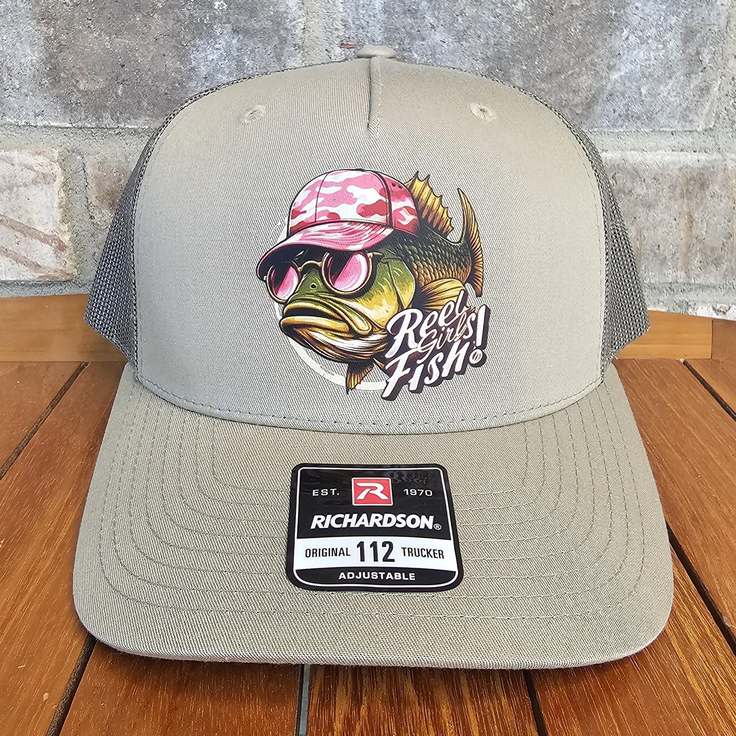 Girls Bass Trucker Hat, Reel Girls Fish Fishing Hat Design, Richardson 112, Funny Dad Gift Husband Gift, Sportsman Gift, Printed Hat