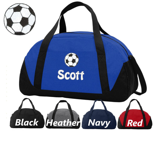 Personalized Kids Soccer Bag, Duffle Gym Bag, School PE Bag, Canvas, Embroidered Name, Sports Duffel, School Gift, Student Gift