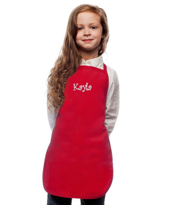 Personalized Kids Christmas Apron and Hat Set, Embroidered Name, Monogrammed Chef Uniform, Chef Gift, Cooking Party, Art Party,School Aprons