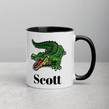 Custom Alligator Coffee Mug, Ceramic Cup, 11 Ounce Mug, Reptile Gift, Dad Gift
