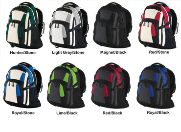 Personalized Backpack, Bottle Holder, Waist & Chest Strap, Embroidered Monogrammed Custom Name, Colorful, Perfect College Gift, Student Gift