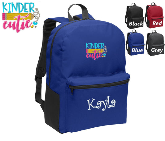 Personalized Kids Kindergarten Backpack Embroidered Cutie Design, Funny Backpack, Monogrammed Name, Perfect Kids School Sports Gift