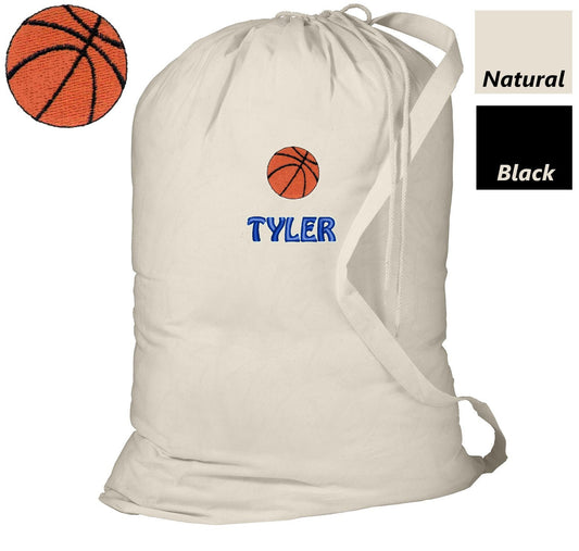 Personalized Basketball Laundry Bag, Summer Camp Bag, College Dorm Laundry Bag, School Laundry Bag, Embroidered Monogrammed with Name