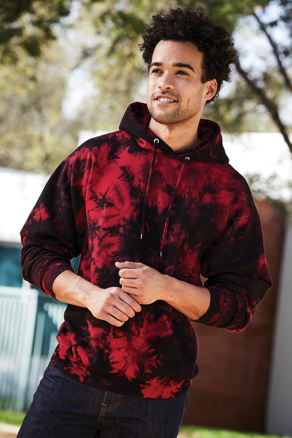 Tie Dye Sweatshirt Hoodie with Let Me Overthink This Design, Crystal Pattern, Cotton Polyester Fleece, Dad Gift, Mom Gift, Unisex Women