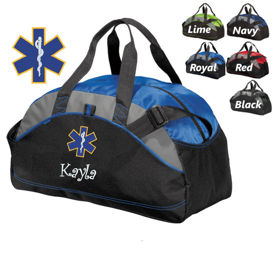 Personalized Paramedic Nurse Duffle Bag, Scrubs Bag, Embroidered Custom Name, Hospital Bag, Travel Bag, Monogrammed, Travel Gift