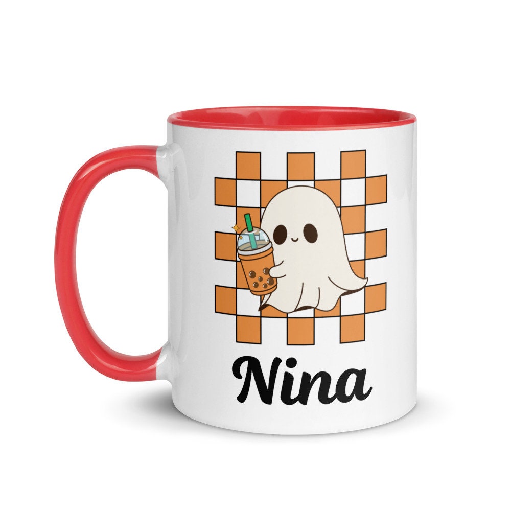 Ghost Halloween Coffee Mug, Custom Halloween Mug, Halloween Mug, Halloween Gift, Gift For Her, Monogrammed Halloween Cup, Ghost Cup
