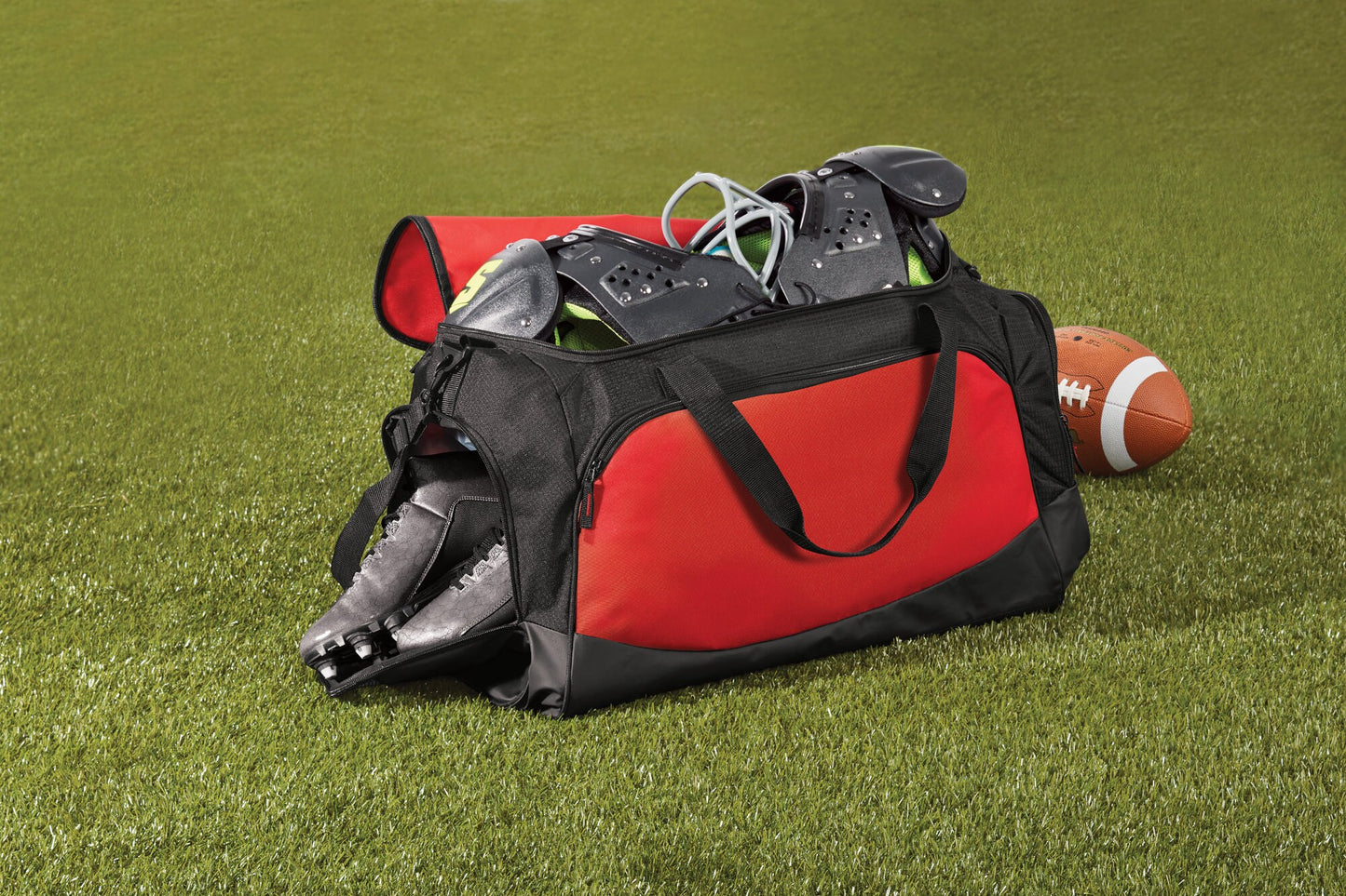 Personalized Large Canvas Baseball Duffel Bag, Gym Bag, School PE Bag, Zippered Pockets, Padded Handle, Embroidered Name, Baseball Gift
