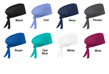 Personalized Scrub Cap, Scrubs Hat with Custom Embroidered Text Name, Surgical Cap, Doctor, Nurse, Veterinarian, Hospital, Medical Apparel