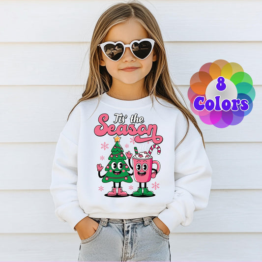 Kids Retro Sweatshirt, Christmas Sweater, Christmas Season Gifts, Christmas Gifts For Kids, Xmas Sweatshirt, Christmas Kids Gifts