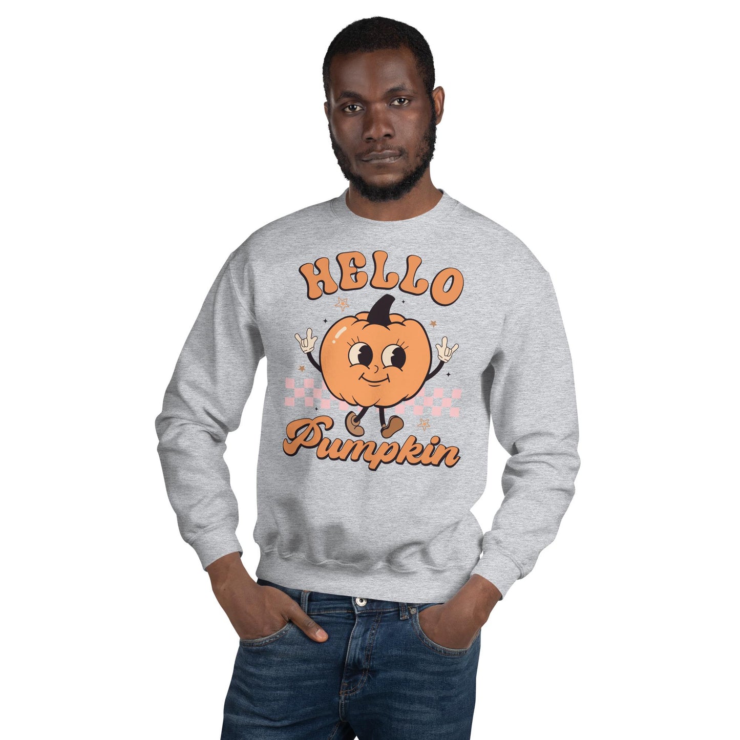 Hello Pumpkin Fall Sweatshirt, Funny Autumn Sweatshirt, Pumpkin Lover Shirt, Fall Season Shirt, Thanksgiving Women's Sweathirt