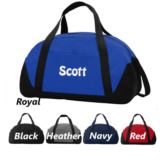 Personalized Kids Duffel Bag, Duffle Gym Bag, School PE Bag, Canvas, Embroidered Name, Vacation Gift, School Student Gift, Low Price Duffel