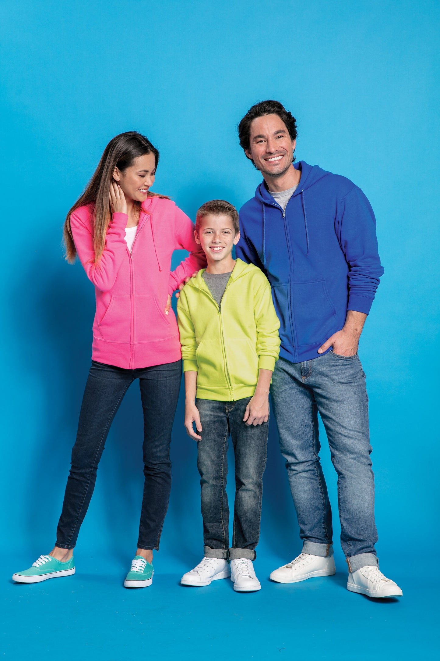 Monogrammed Royal Blue Kids Hoodie Sweatshirt Zipper Embroidered with Initials of Your Choice