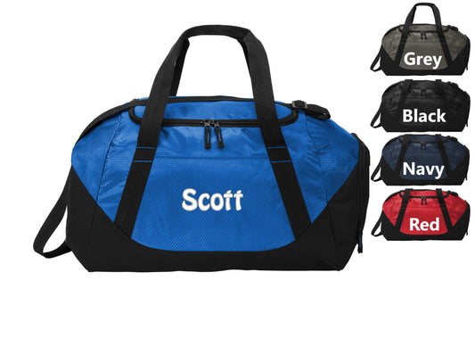 Personalized Sports Team Duffel Bag, Gym Bag, Weekend Bag, Groomsmen Gift, School PE, Husband Gift, Embroidered with Name of Your Choice