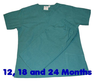 Teal Green Toddler Kids Scrubs for little Doctors and Nurses, Childrens Doctor Nurse Costume, Veterinarian Costume