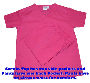 Pink Kids Scrubs for little Doctors and Nurses, Halloween Doctor Costume, Veterinarian, Scientist, Dentist, Personalized Monogram