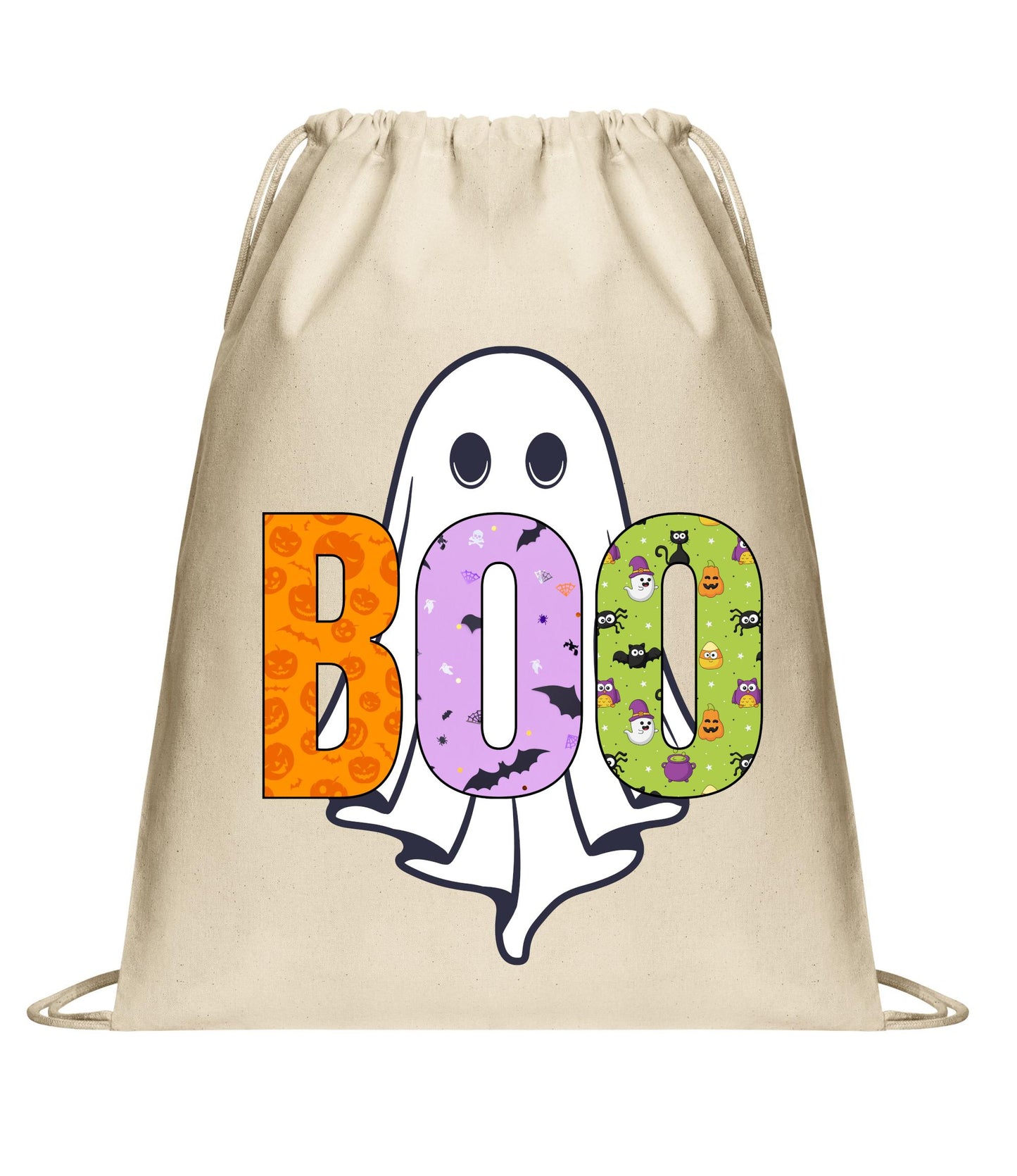 Halloween Cinch Pack, Drawstring Ghost Boo Backpack, Retro Candy Bag, Printed Ghost Boo, Perfect Fall Gift, Cute Mom Gift