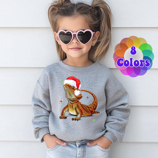 Kids Bearded Dragon Christmas Sweatshirt, Dragon Kid Gift, Bearded Dragon Sweater, Reptile Xmas, Bearded Dragon Gift, Beardie Sweat shirt