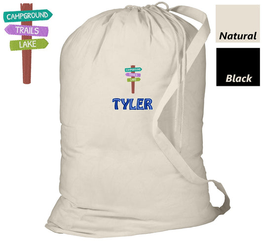 Personalized Summer Camp Laundry Bag, Summer Camp Bag, College Dorm Laundry Bag, School Laundry Bag, Embroidered Monogrammed with Name