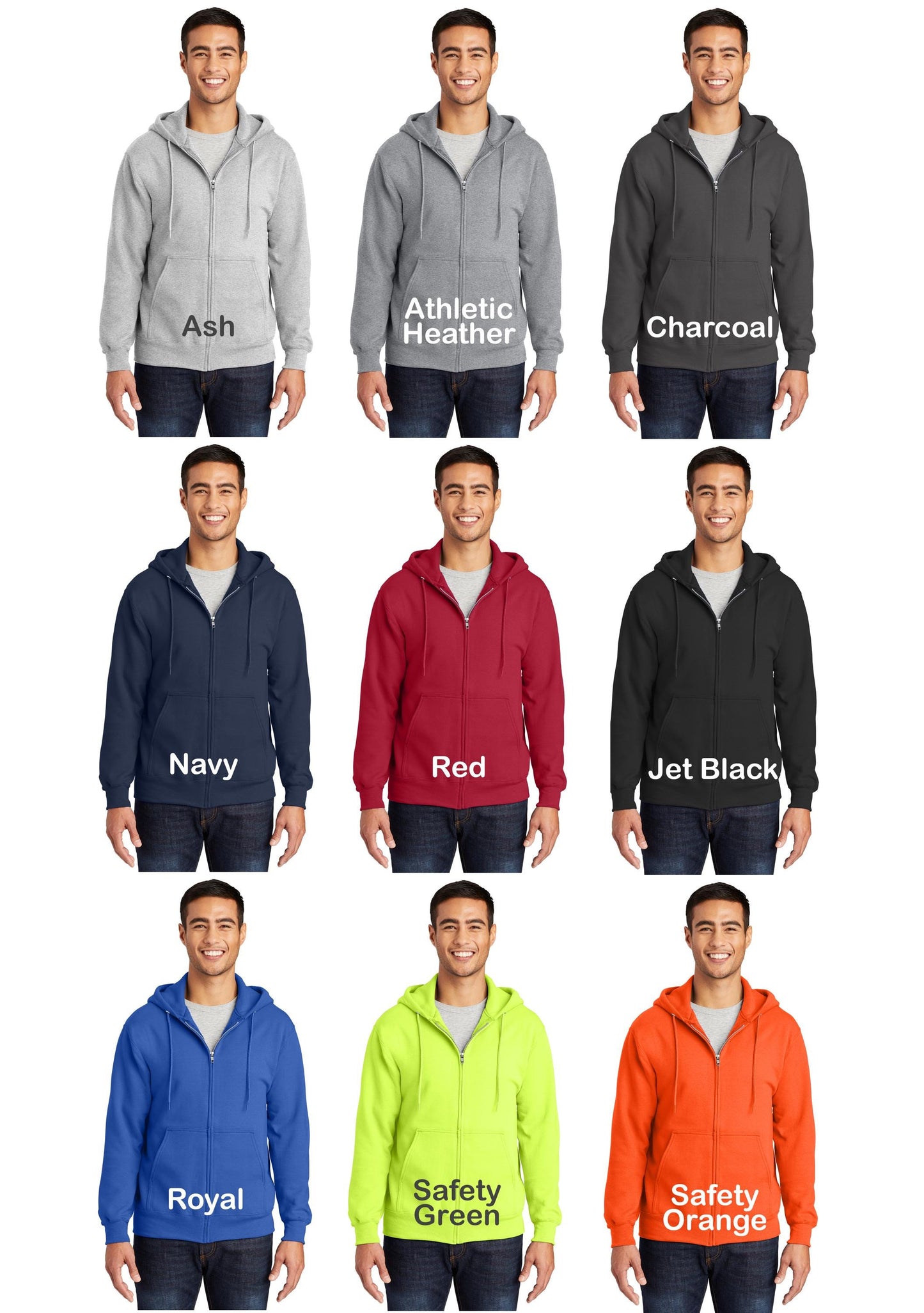 Personalized Hoodie Sweatshirt, Hoodie with Name, Business Logo, Warm Custom, Dad Gift, Gift, Fleece Zipper