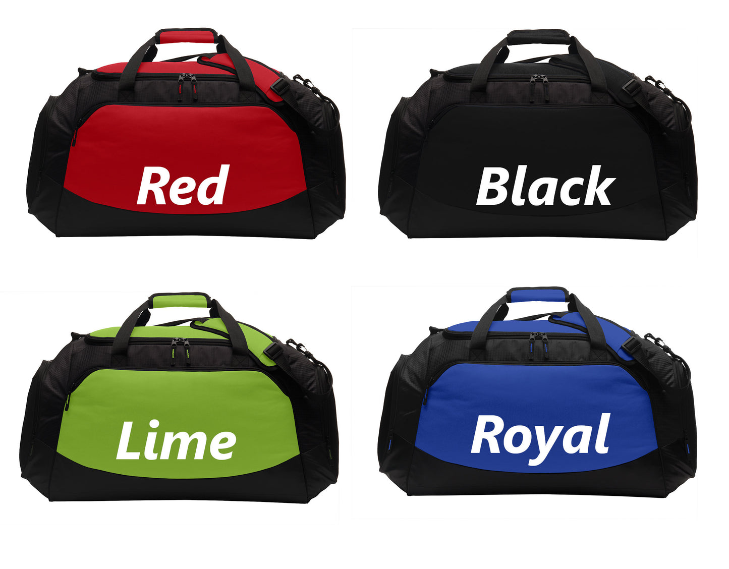Personalized Large Canvas Baseball Duffel Bag, Gym Bag, School PE Bag, Zippered Pockets, Padded Handle, Embroidered Name, Baseball Gift