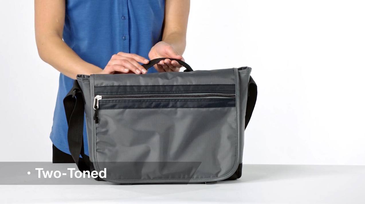 Personalized Briefcase Messenger Embroidered with Your Name, Perfect Student Mom Dad Gift, Durable Two Tone Padded Laptop Computer Bag